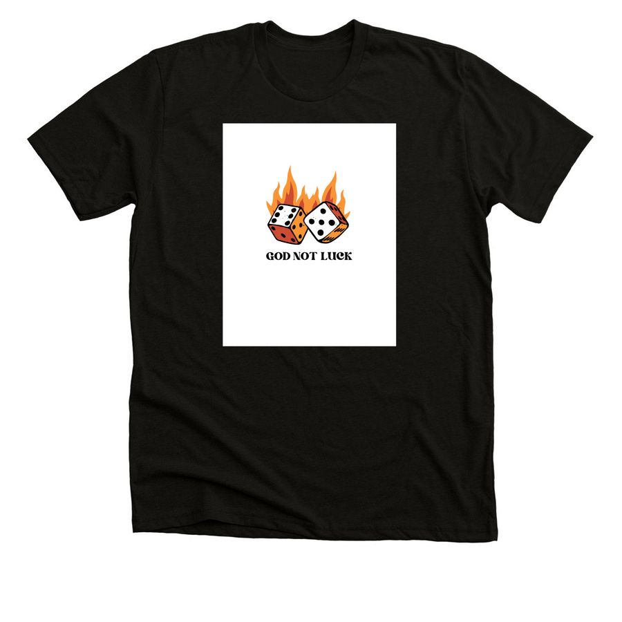 God Not Luck, a Solid Black Blend Premium Unisex Tee