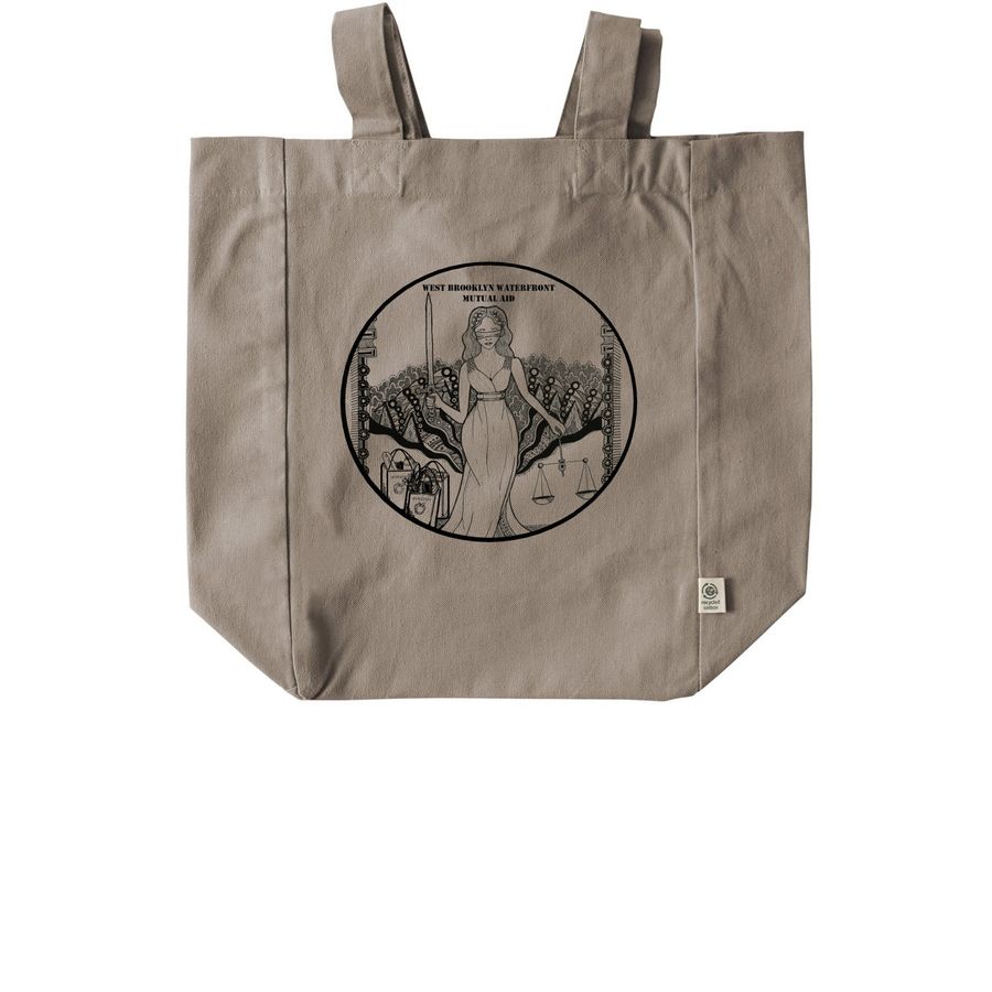 Lady Justice Tote by Amanda, a Pumice Recycled Cotton Tote Bag