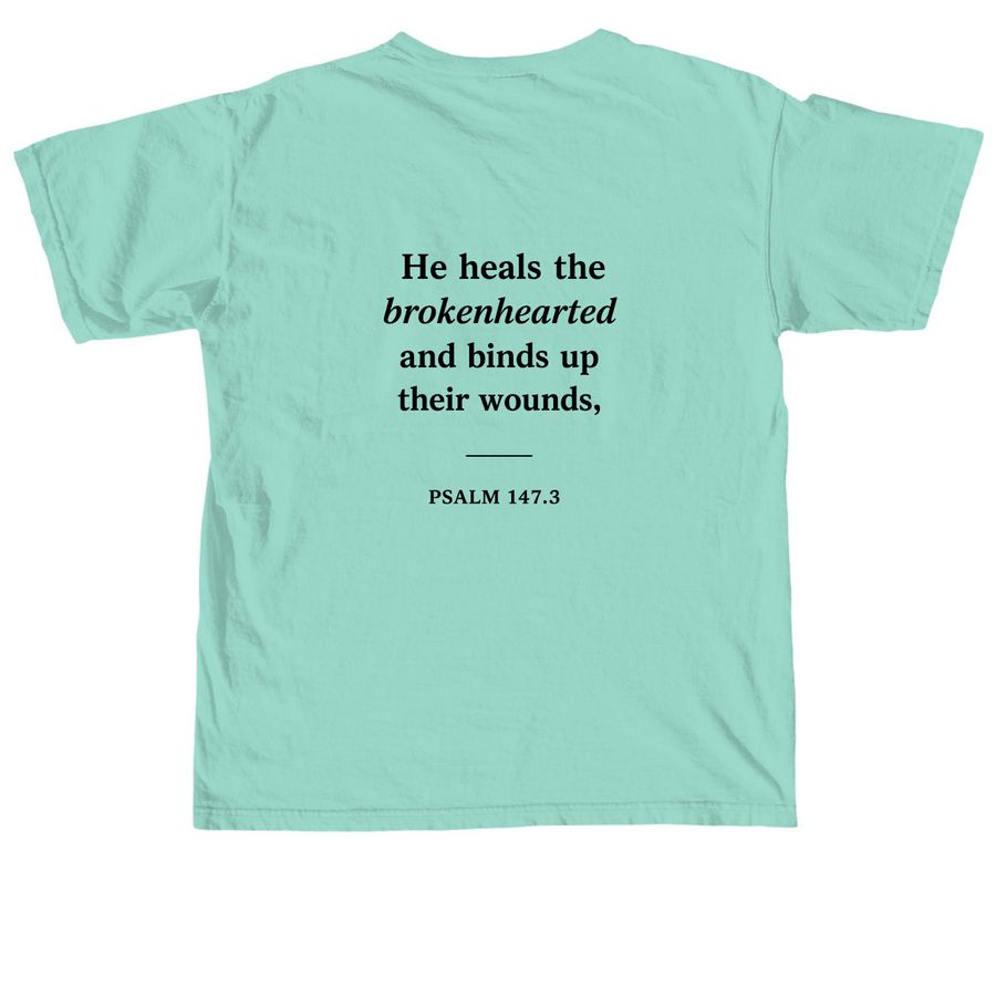 Soc2theWorld, a Chalky Mint Comfort Colors Unisex Tee (back-view)