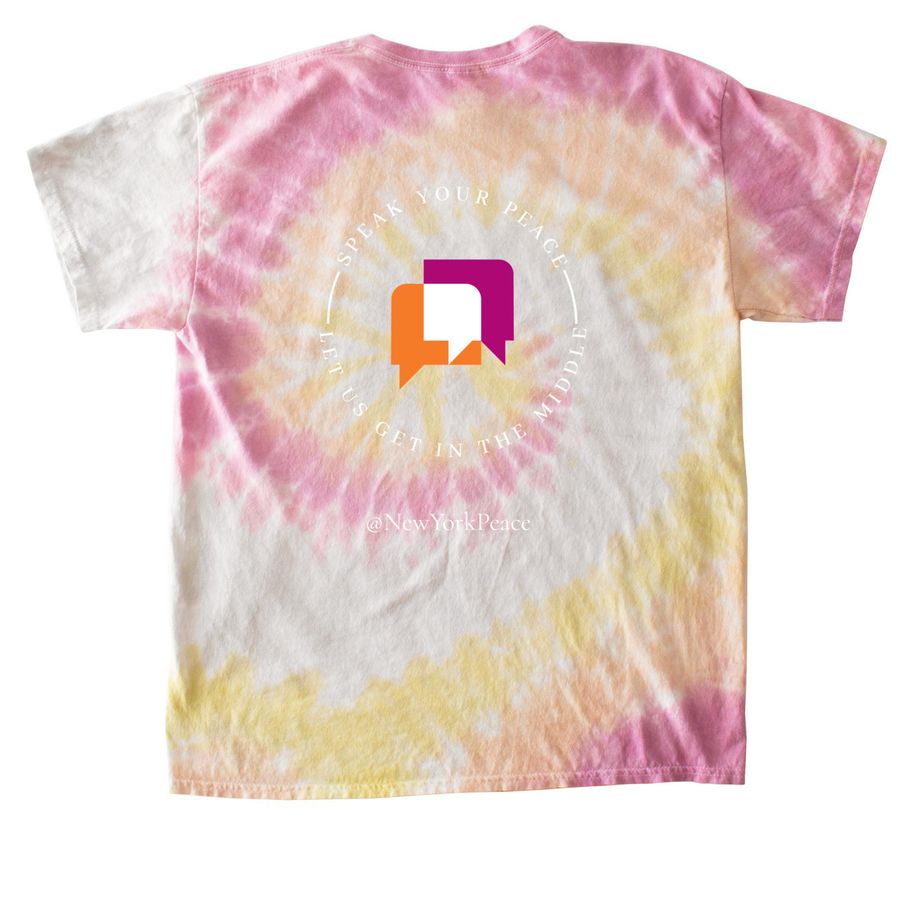 Shop NYPI hoodies, tanks, and tees, a Desert Rose Classic Tie Dye Tee (back-view)