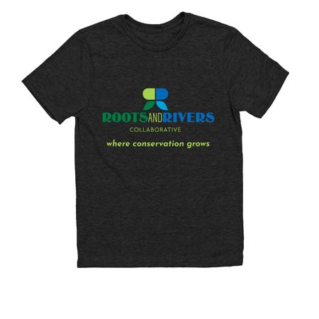 Support Roots and Rivers Collaborative, a Space Black Allmade Youth Eco Triblend Tee