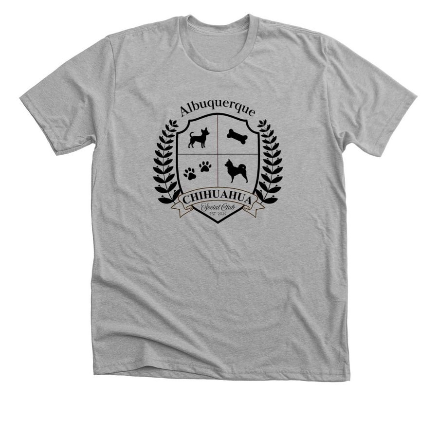 Albuquerque Chihuahua Social Club, a Athletic Heather Premium Unisex Tee