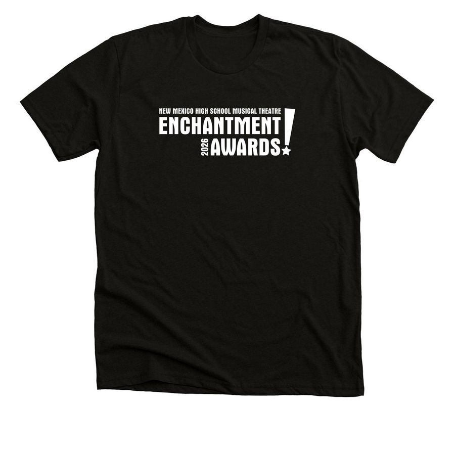 2026 Enchantment Awards: White Logo Wear, a Solid Black Blend Premium Unisex Tee