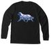 HCNC 3, a Solid Black Blend Premium Long Sleeve Tee (back-view)