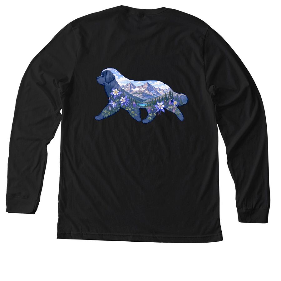 HCNC 3, a Solid Black Blend Premium Long Sleeve Tee (back-view)