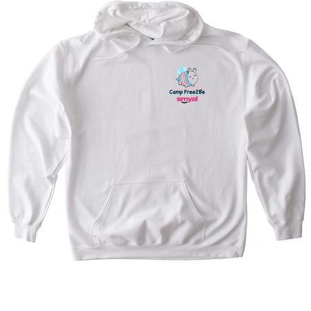 Camp Free2Be, a White Gildan Softstyle Pullover Hoodie