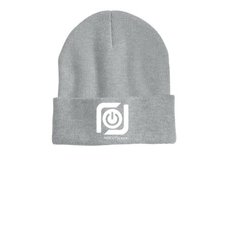 Reboot Jackson Beanie, a Heather Grey Printed Cuffed Beanie