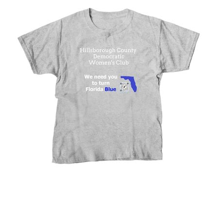 Turn Florida Blue, a Sport Grey Youth Unisex Tee