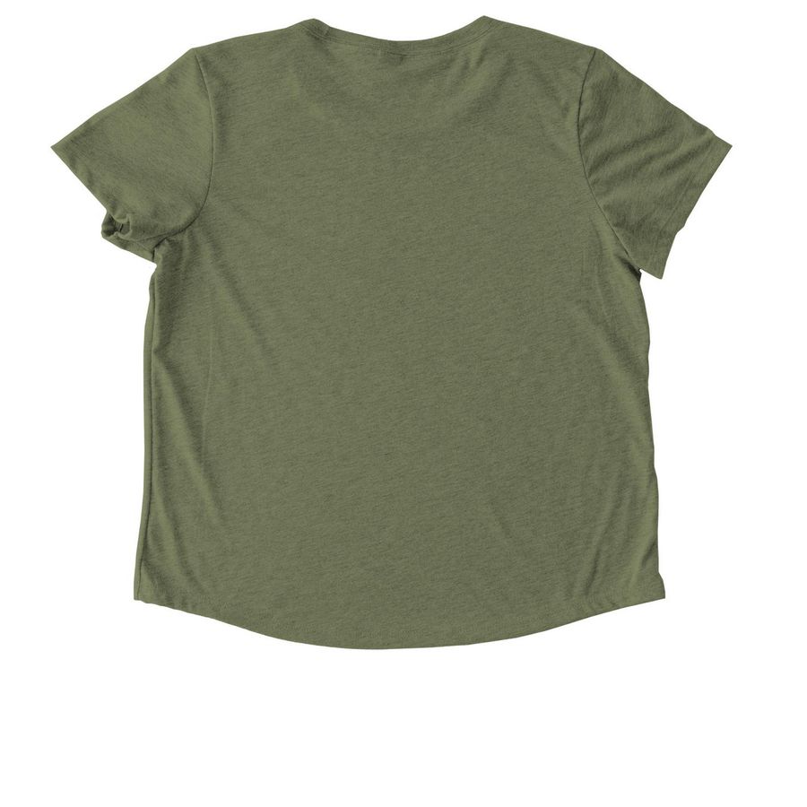 Trail Sisters Collection&nbsp;, a Olive You Green Allmade Eco Triblend Women?s Scoop Neck Tee (back-view)