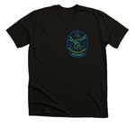 Worth Over Worry Project, a Black Heather Premium Unisex Tee (back-view)