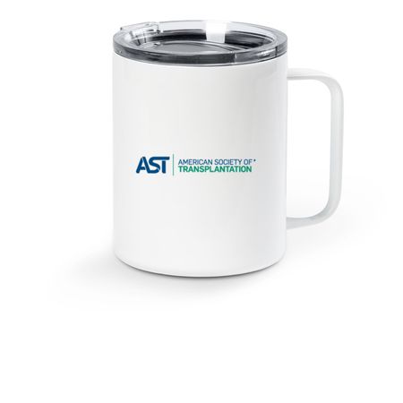 AST Travel Mug, a White Stainless Steel Travel Mug