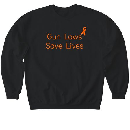 June 2025 Gun Violence Awareness Month, a Black Softstyle Crewneck Sweatshirt