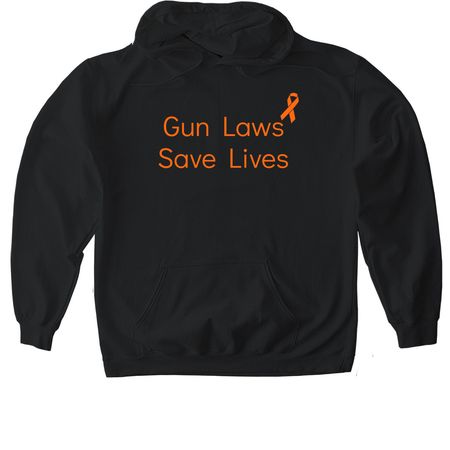 June 2025 Gun Violence Awareness Month, a Black Gildan Softstyle Pullover Hoodie