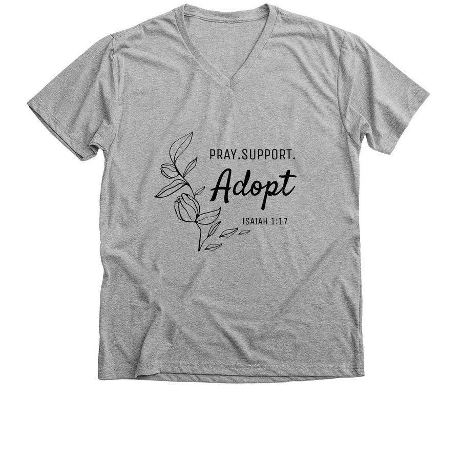 Isaiah 1:17 apparel, a Athletic Heather Premium V-Neck Tee