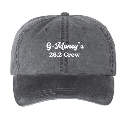 26.2 Crew, a Black Printed Pigment Dye Baseball Cap