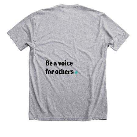 Be A Voice For Others Merch, a Athletic Heather Premium Unisex Tee (back-view)