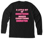 EVERYDAY WEAR, a Solid Black Blend Premium Long Sleeve Tee (back-view)