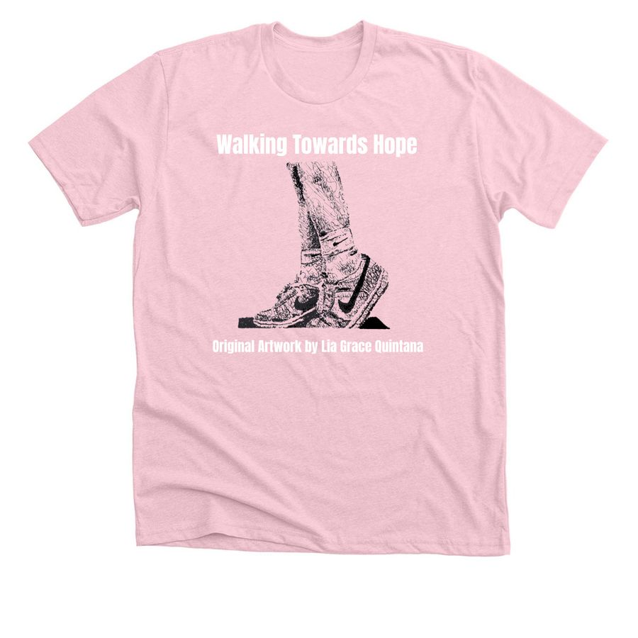 GNO Out of the Darkness Walk: Lia Quintana, a Heather Pink Premium Unisex Tee