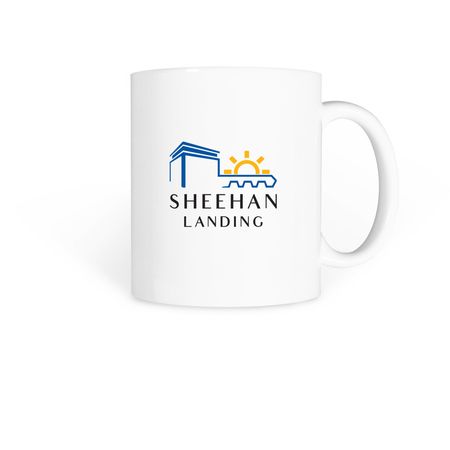 Sheehan Landing Coffee Mug, a White Coffee Mug