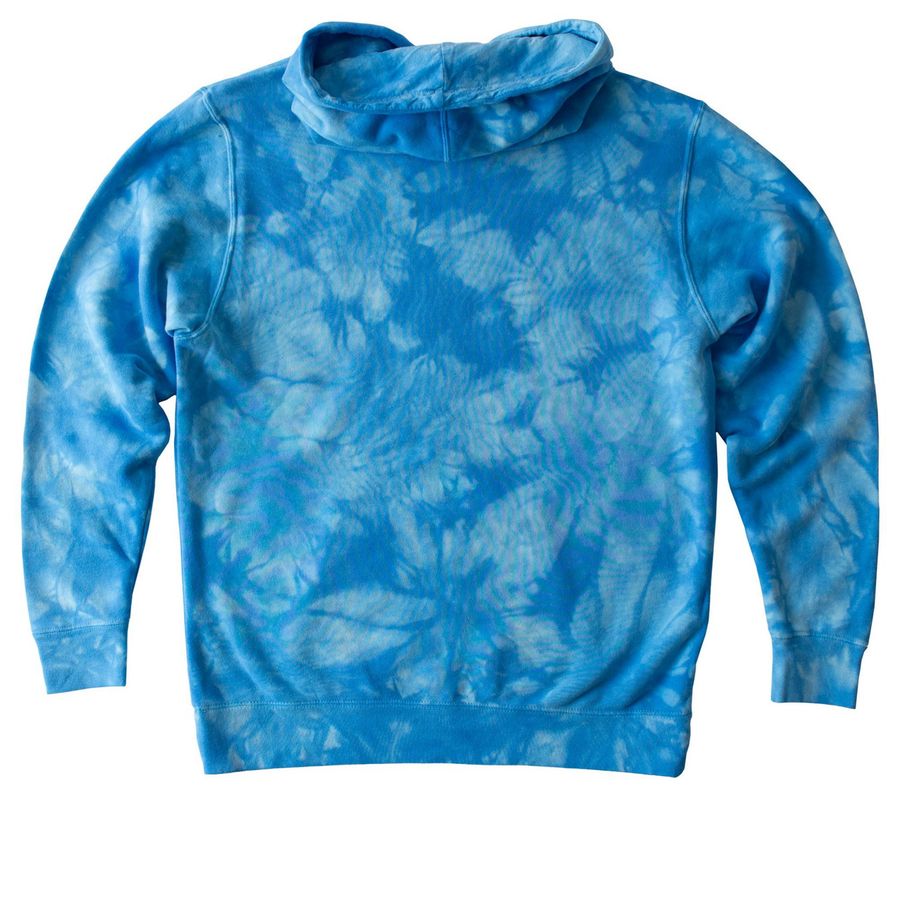 Nine Years Of Growing Together, a Aqua Blue Youth Tie Dye Pullover Hoodie (back-view)