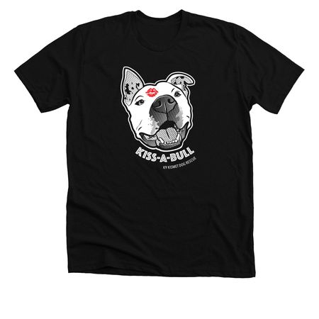 Kiss-a-Bull, a Solid Black Blend Premium Unisex Tee