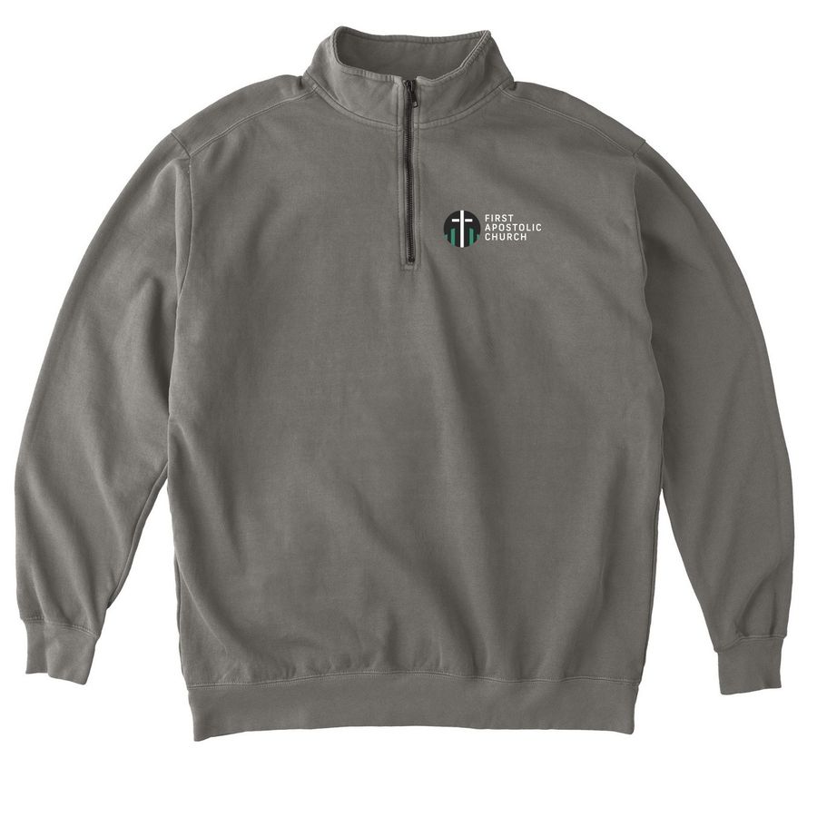 FAC Classic, a Grey Comfort Colors Quarter Zip Pullover
