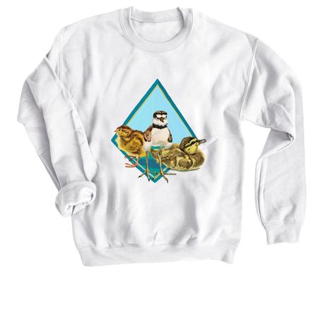 Three Best Friends, a White Crewneck Sweatshirt