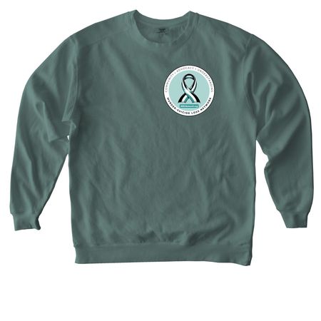 Supporting Survivors - New 2026 Design!, a Blue Spruce Comfort Colors Crewneck Sweatshirt