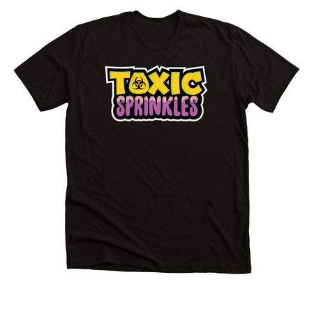 Toxic Sprinkles, a Black Heather Premium Unisex Tee
