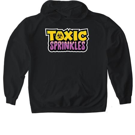 Toxic Sprinkles, a Black Gildan Softstyle Pullover Hoodie