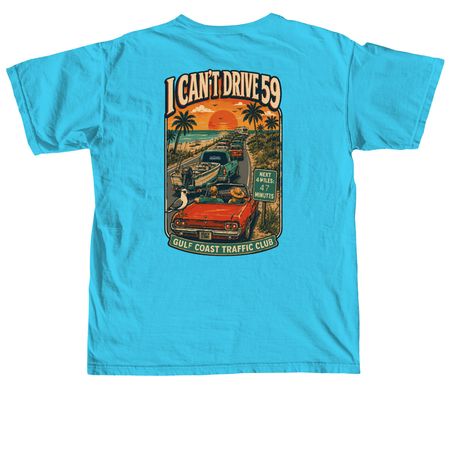Gulf Coast Traffic Club, a Lagoon Blue Comfort Colors Unisex Tee