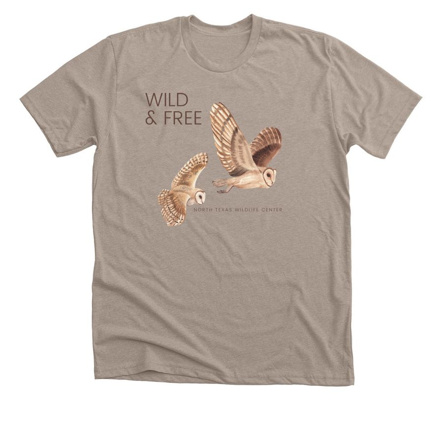 Wild & Free Barn Owl, a Heather Stone Premium Unisex Tee