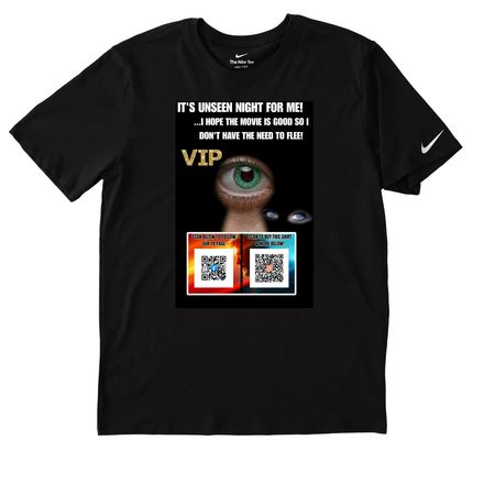 Travis' UnseeN "on the QR Scene" NIKE Shirt, a Black Nike Dri-FIT Jersey Blend Performance Tee