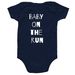 Baby Dino Onesie, a Navy Infant Onesie (back-view)