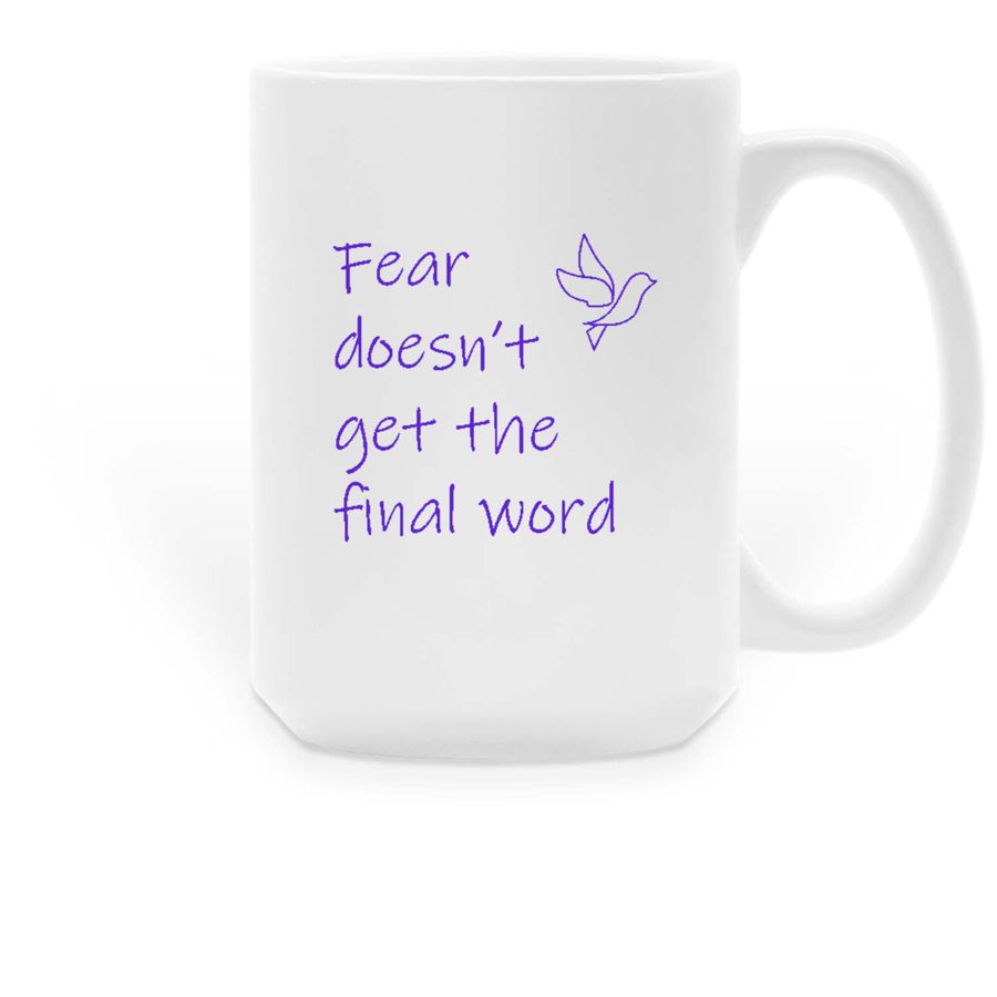 Fear Mug, a White Large Coffee Mug