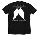 One in a million T-shirts&nbsp;, a Solid Black Blend Premium Unisex Tee (back-view)