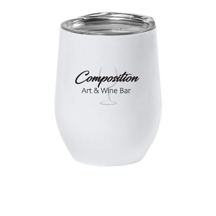 Wine Tumbler, a White Insulated Wine Cup