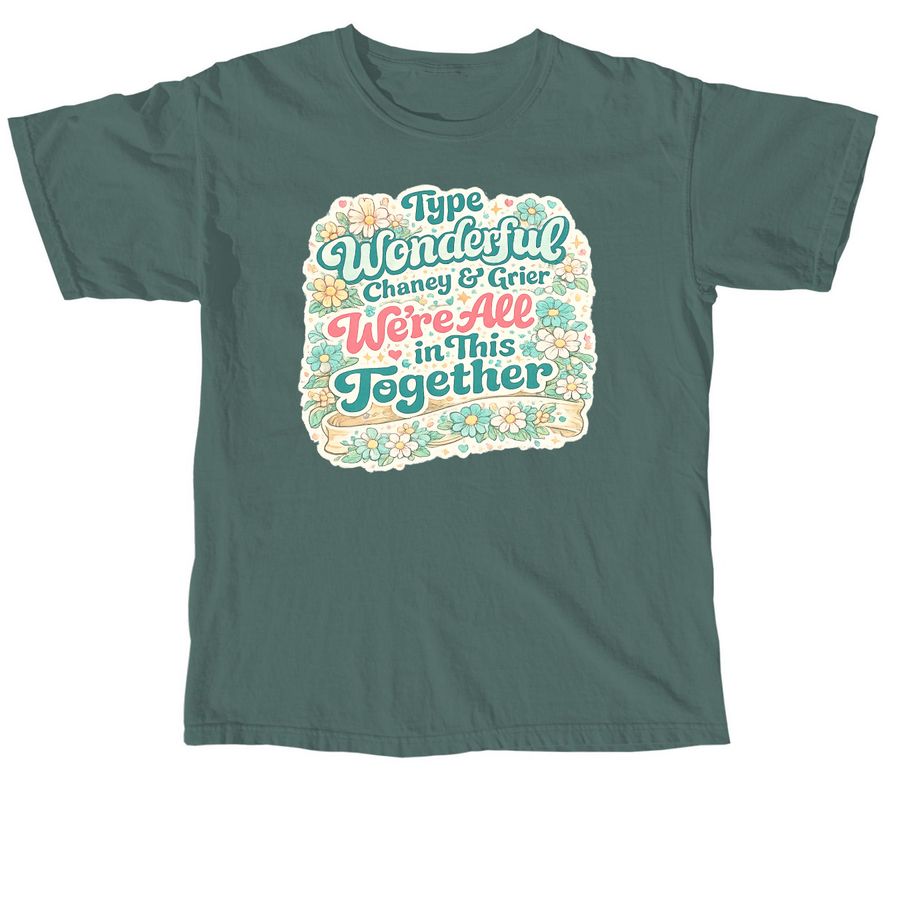 Team Wonderful Tees, a Blue Spruce Comfort Colors Unisex Tee