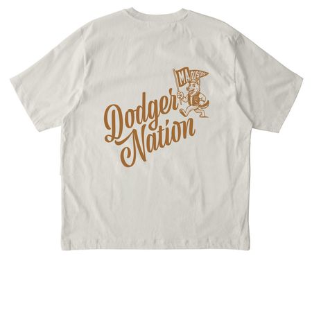 MEF Dodger Nation Merch, a Natural Raw Stanley/Stella Unisex Freestyler Heavyweight Tee