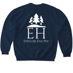 Epsilon Eta Crewneck, a Navy Softstyle Crewneck Sweatshirt (back-view)