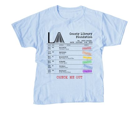 Check Me Out, a Light Blue Youth Unisex Tee