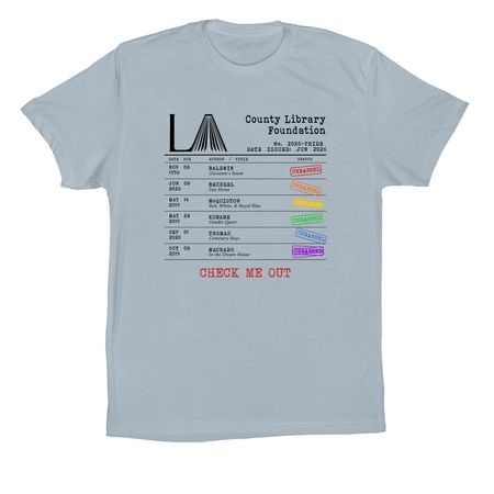 Check Me Out, a Light Blue Premium Cotton Tee