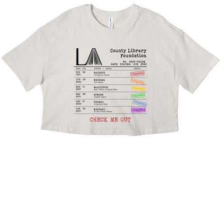 Check Me Out, a Vintage White Women?s Cropped Cotton Tee