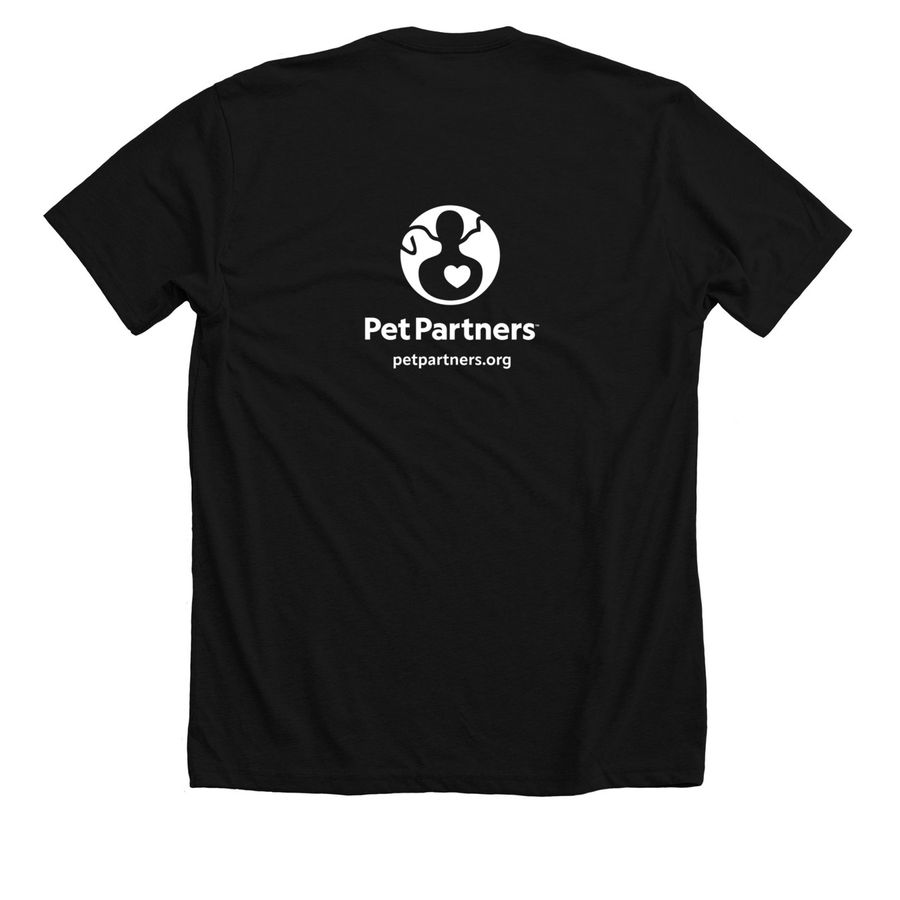 Pet Partners- Bunny Therapist, a Solid Black Blend Premium Unisex Tee (back-view)