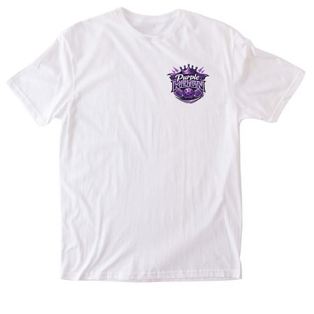 Purple Reign - Front Logo, a White Softstyle Cotton Tee