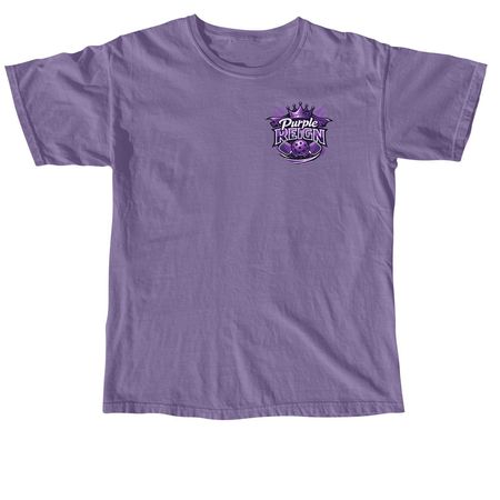 Purple Reign - Front Logo, a Grape Comfort Colors Unisex Tee