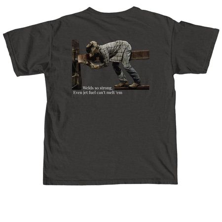 Jet fuel, a Pepper Comfort Colors Unisex Tee (back-view)