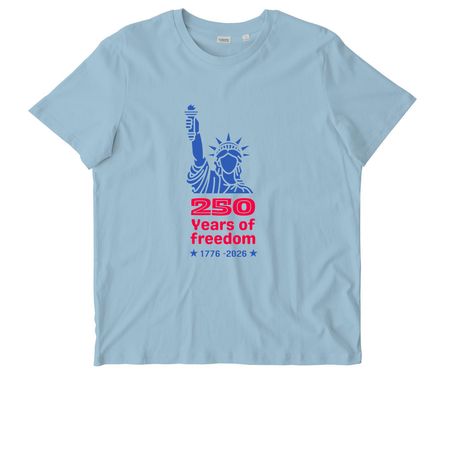 Timeless Freedom: 250 Years of Independence, a Sky Blue Stanley/Stella Unisex Crafter Tee
