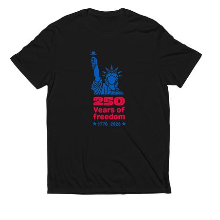 Timeless Freedom: 250 Years of Independence, a Deep Black Allmade Eco Triblend Unisex Tee