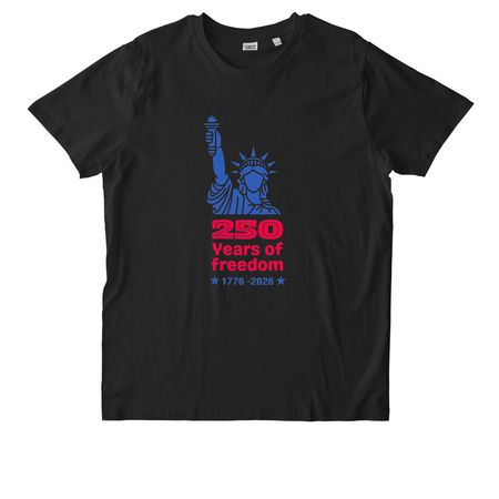 Timeless Freedom: 250 Years of Independence, a Black Stanley/Stella Unisex Rocker Tee